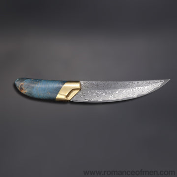 The dog's blade damascus fixed blade knife 24CM-Romance of Men